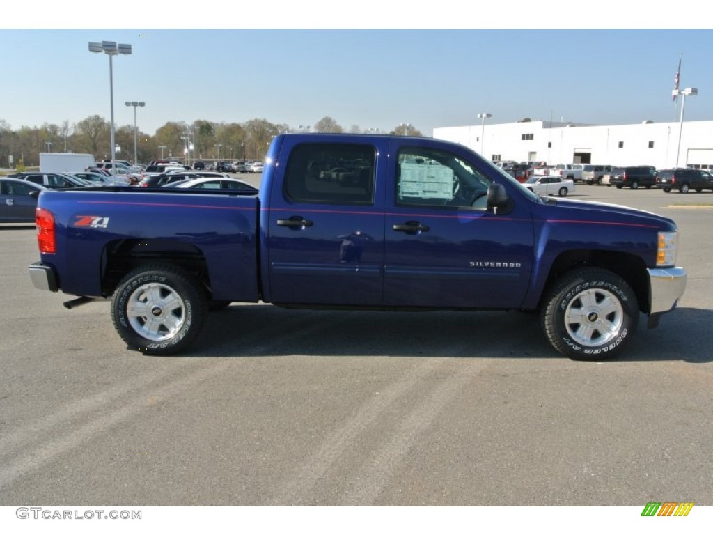 2013 Silverado 1500 LT Crew Cab 4x4 - Blue Topaz Metallic / Ebony photo #6