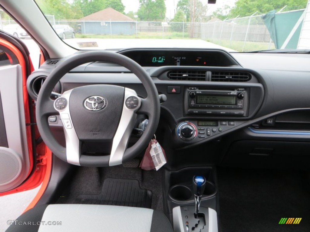 2013 Toyota Prius c Hybrid Two Light Blue Gray/Black Dashboard Photo #79265171