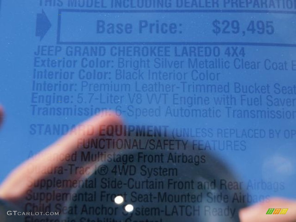 2013 Grand Cherokee Laredo X Package 4x4 - Bright Silver Metallic / Black photo #8