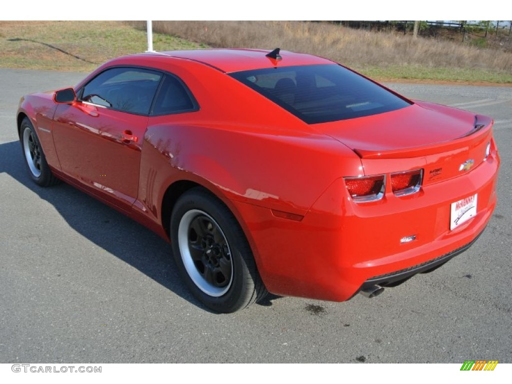 2013 Camaro LS Coupe - Victory Red / Black photo #4