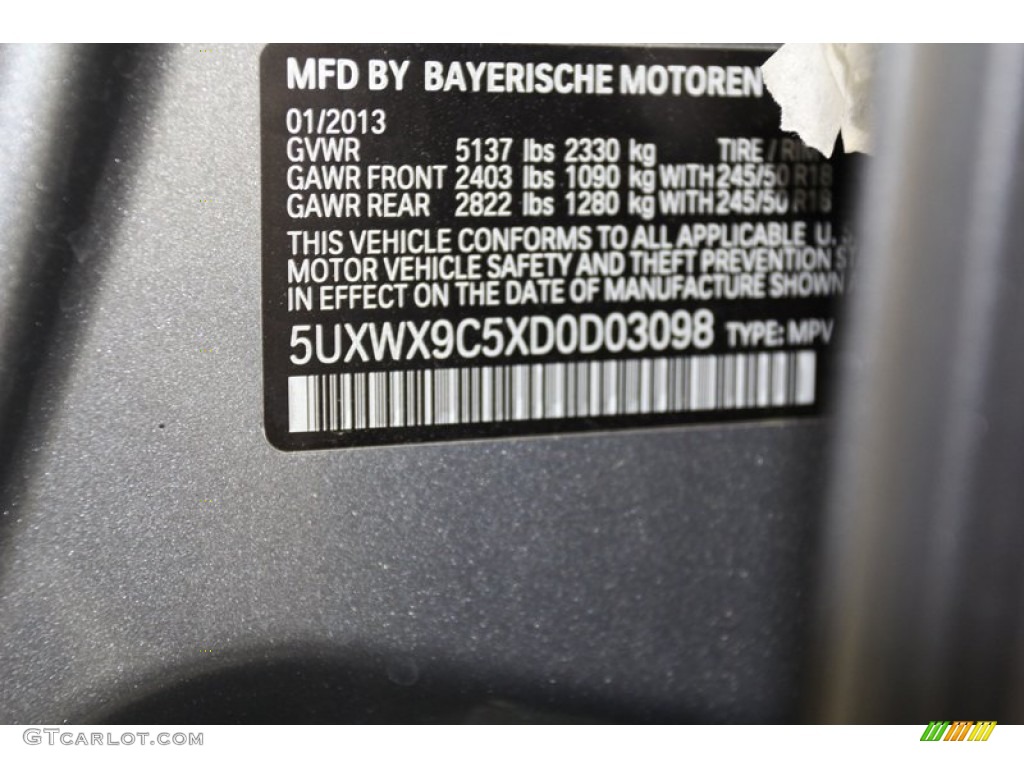 2013 X3 xDrive 28i - Space Gray Metallic / Black photo #10