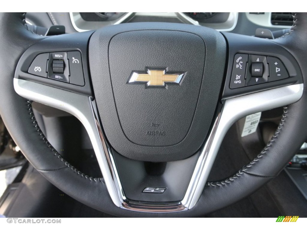 2013 Chevrolet Camaro SS/RS Convertible Black Steering Wheel Photo #79266746