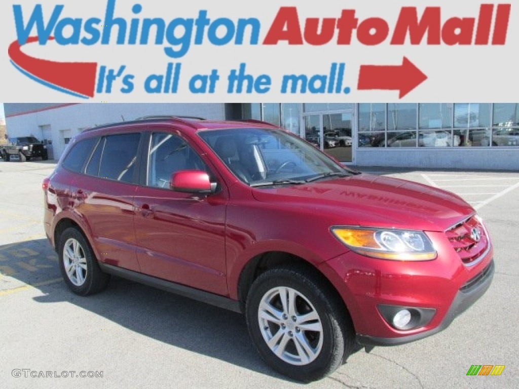 2010 Santa Fe SE 4WD - Venetian Red / Cocoa Black photo #1