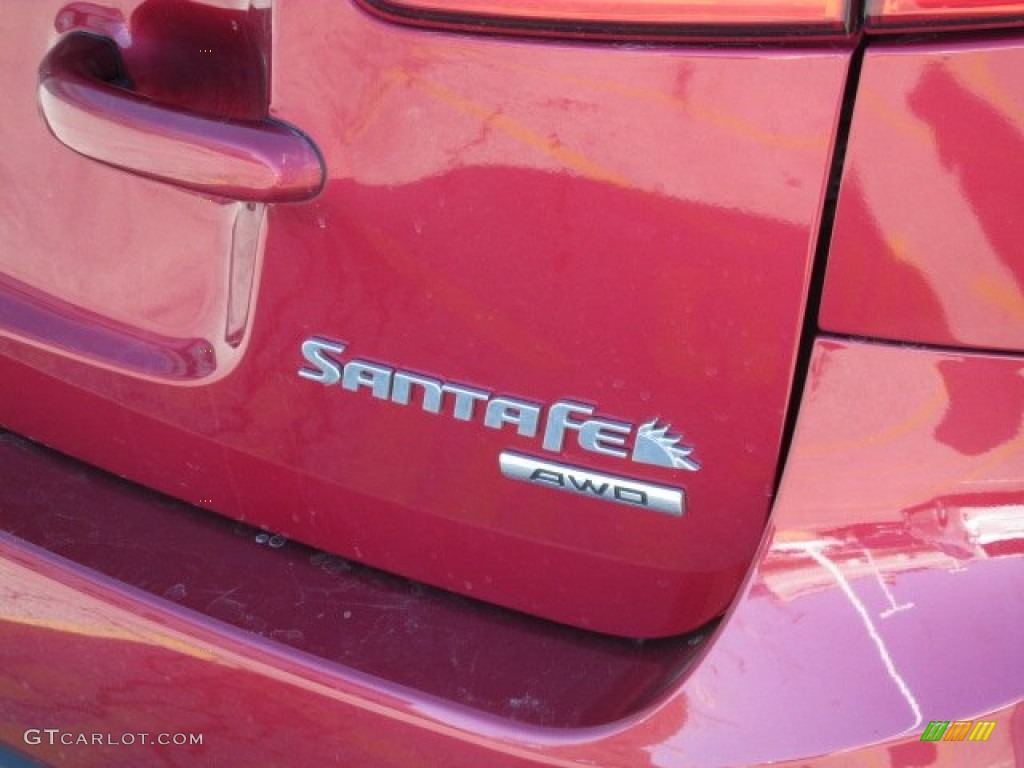 2010 Santa Fe SE 4WD - Venetian Red / Cocoa Black photo #8