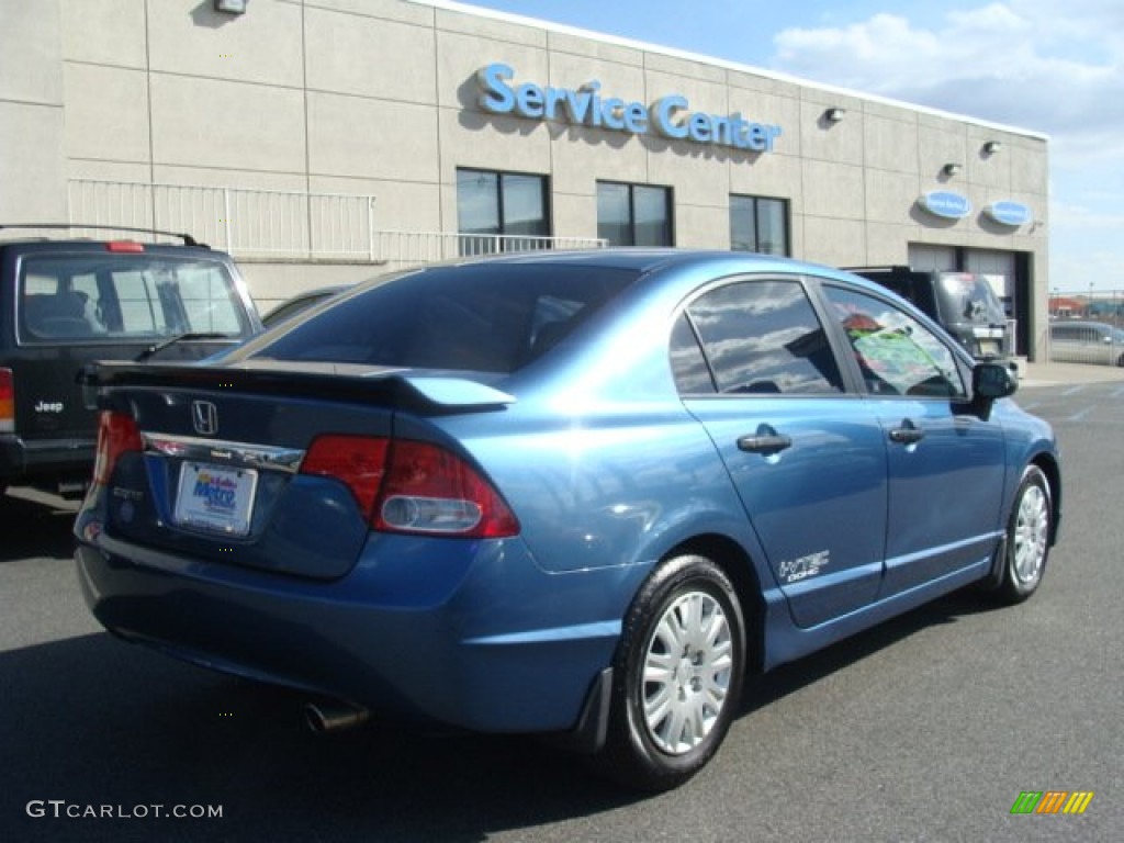 2010 Civic DX-VP Sedan - Atomic Blue Metallic / Gray photo #4