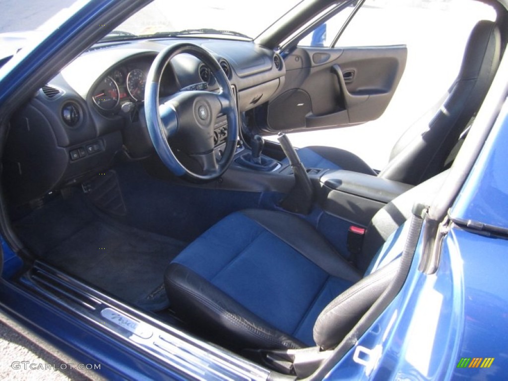 Two Tone Black/Blue Interior 1999 Mazda MX-5 Miata 10th Anniversary Edition Roadster Photo #79268075