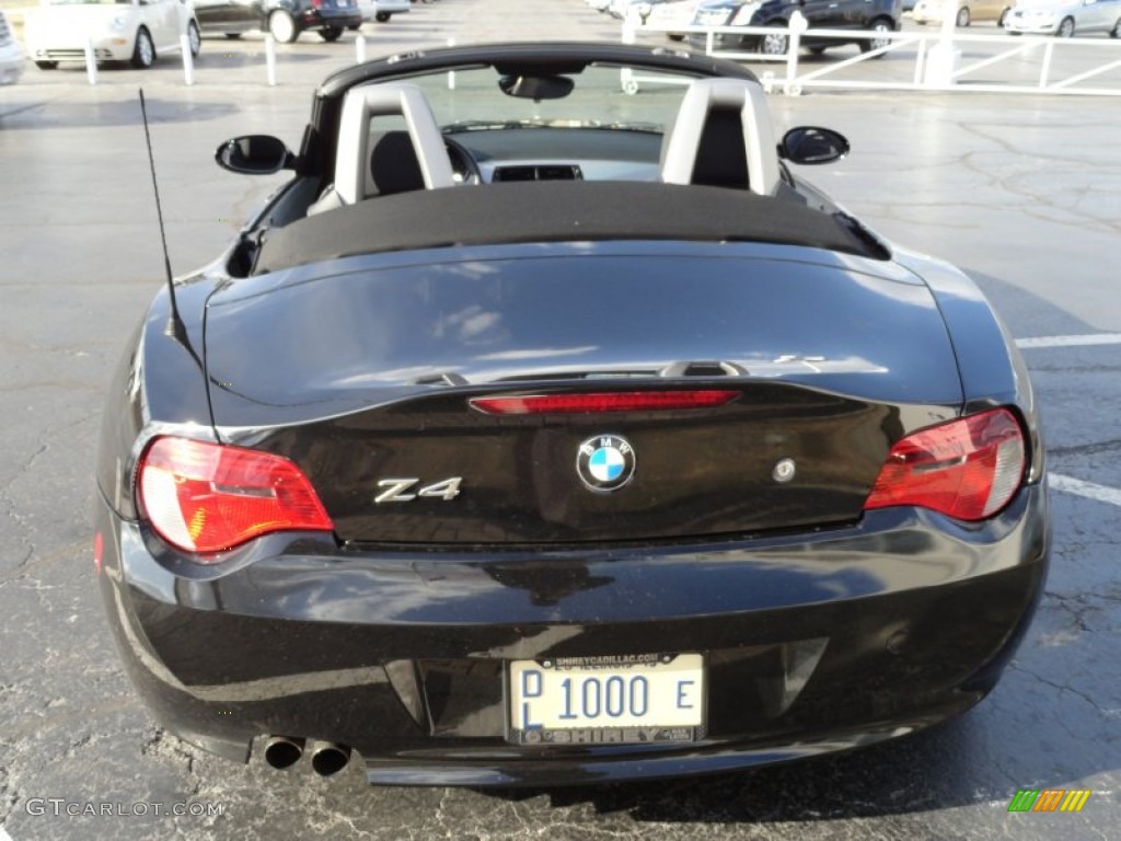 2006 Z4 3.0i Roadster - Black Sapphire Metallic / Black photo #5