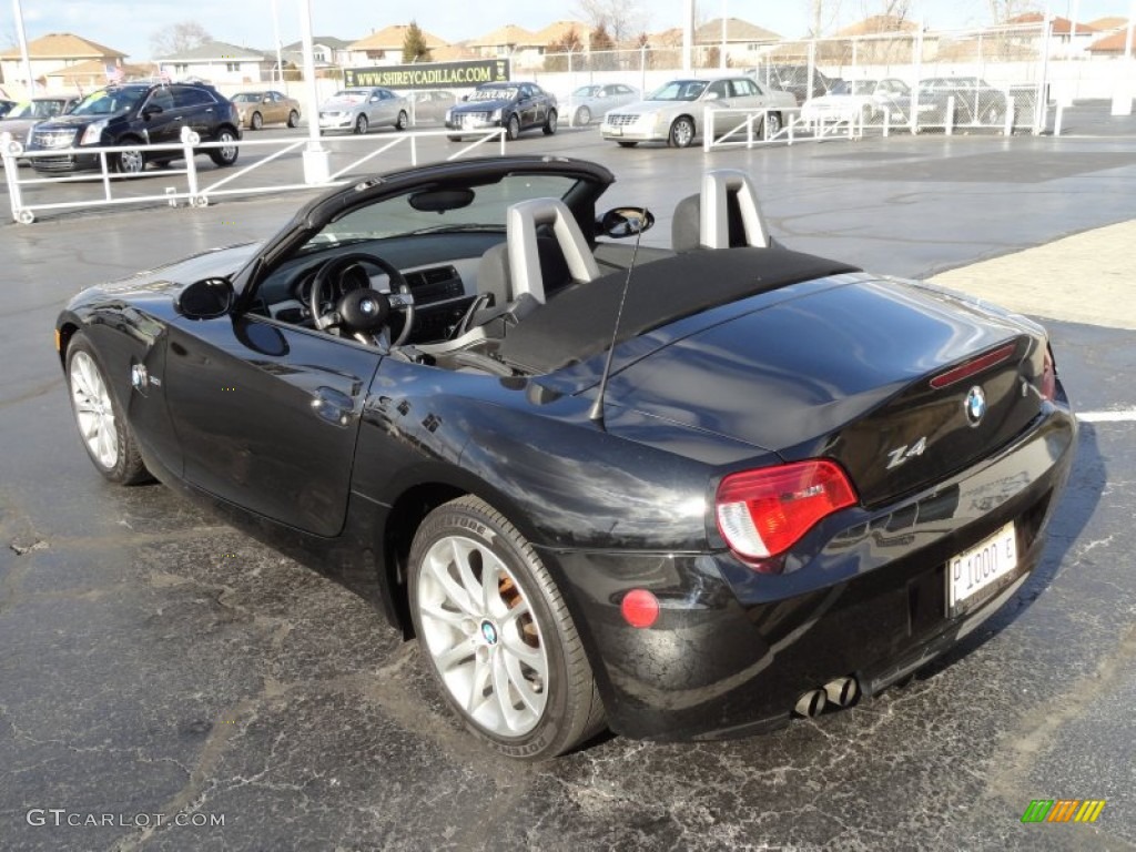 2006 Z4 3.0i Roadster - Black Sapphire Metallic / Black photo #6