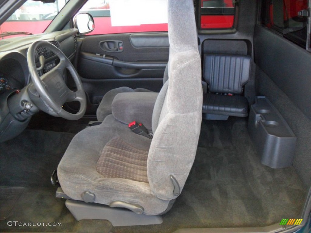 1998 S10 LS Extended Cab - Emerald Green Metallic / Gray photo #12