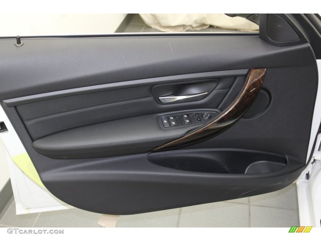 2013 BMW 3 Series ActiveHybrid 3 Sedan Black Door Panel Photo #79274105