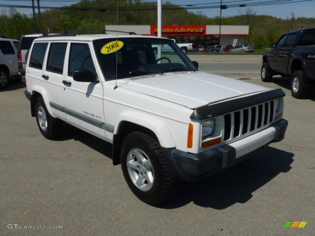 Stone White 2001 Jeep Cherokee Sport 4x4 Exterior Photo #79274858