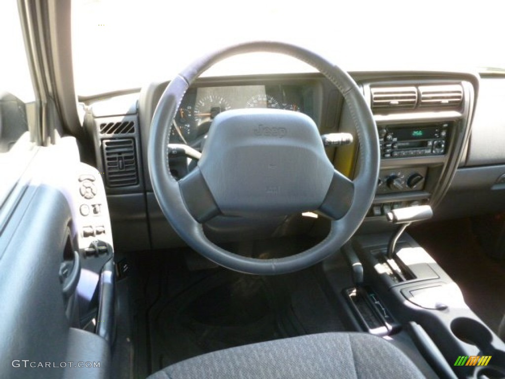 2001 Jeep Cherokee Sport 4x4 Agate Steering Wheel Photo #79274995