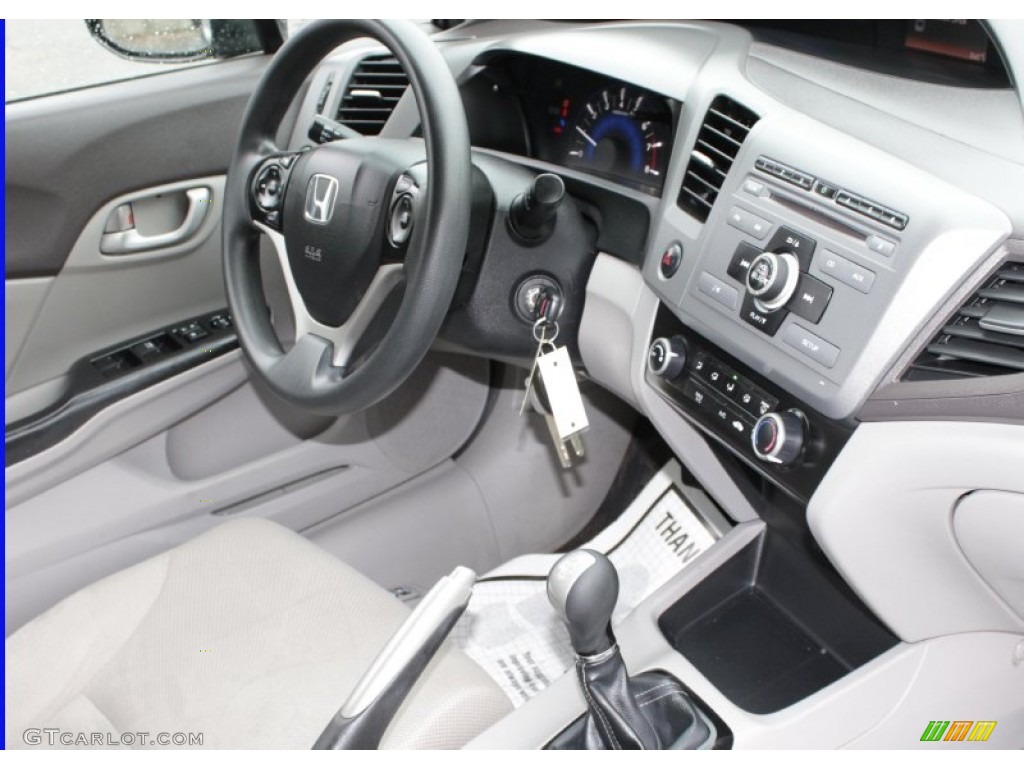 2012 Honda Civic LX Sedan Gray Dashboard Photo #79275742