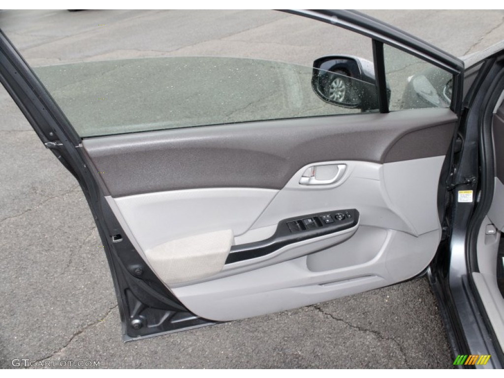 2012 Honda Civic LX Sedan Gray Door Panel Photo #79275889