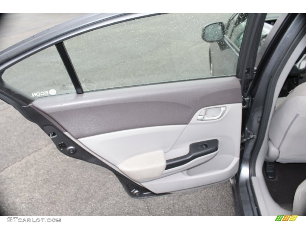 2012 Honda Civic LX Sedan Gray Door Panel Photo #79275905