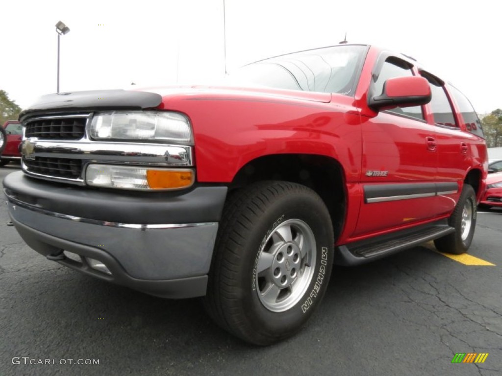 2002 Tahoe LT - Victory Red / Tan/Neutral photo #3