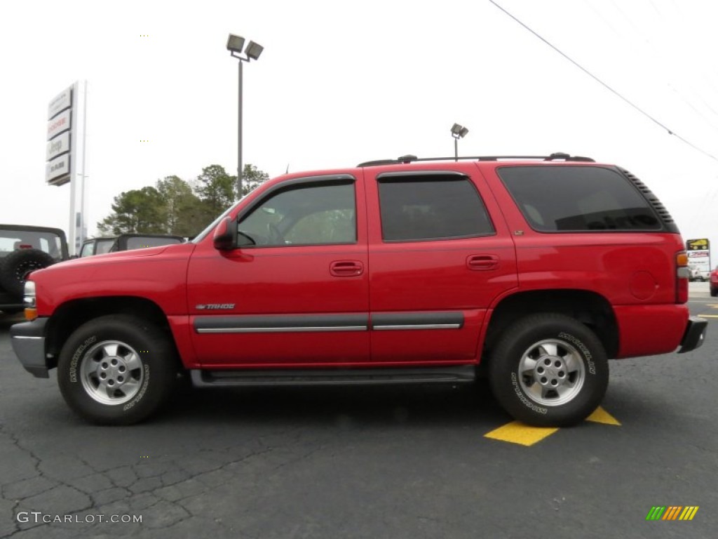 2002 Tahoe LT - Victory Red / Tan/Neutral photo #4