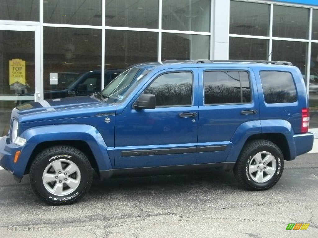 2009 Liberty Sport 4x4 - Deep Water Blue Pearl / Dark Slate Gray photo #2