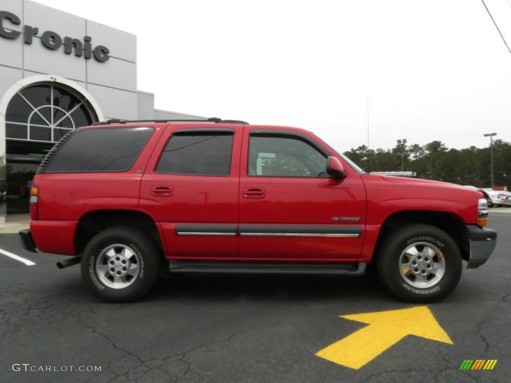 2002 Tahoe LT - Victory Red / Tan/Neutral photo #8
