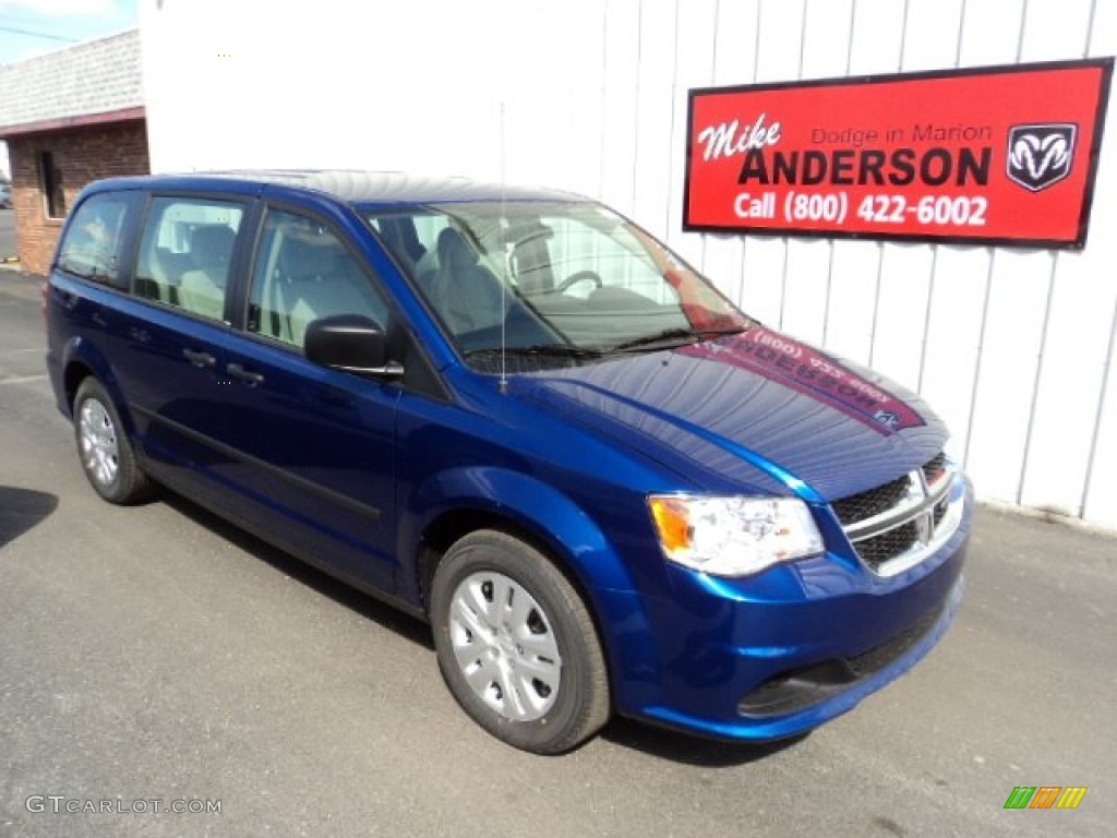 2013 Grand Caravan American Value Package - Blue Streak Pearl / Black/Light Graystone photo #1