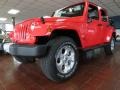 2013 Rock Lobster Red Jeep Wrangler Unlimited Sahara 4x4  photo #3