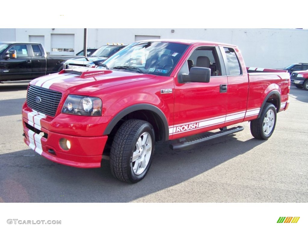 Bright Red 2005 Ford F150 Boss 5.4 SuperCab 4x4 Exterior Photo #79278508