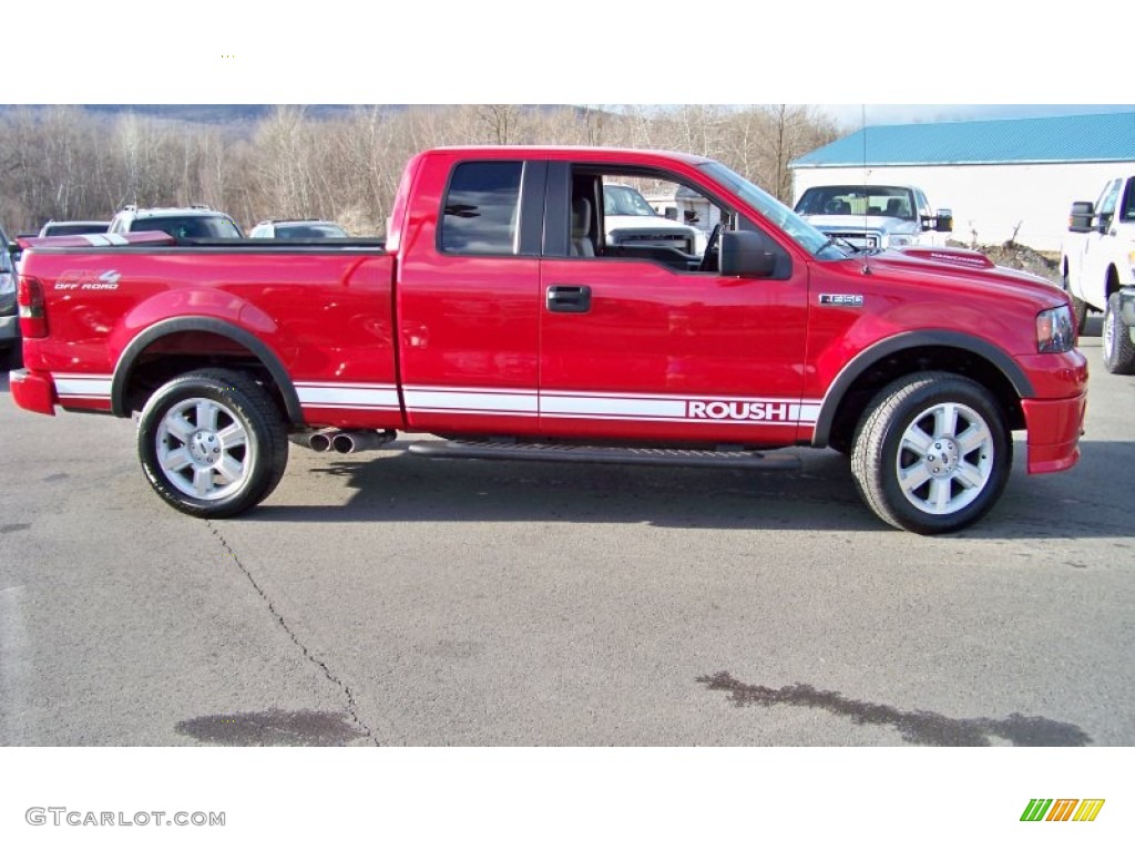 Bright Red 2005 Ford F150 Boss 5.4 SuperCab 4x4 Exterior Photo #79278560