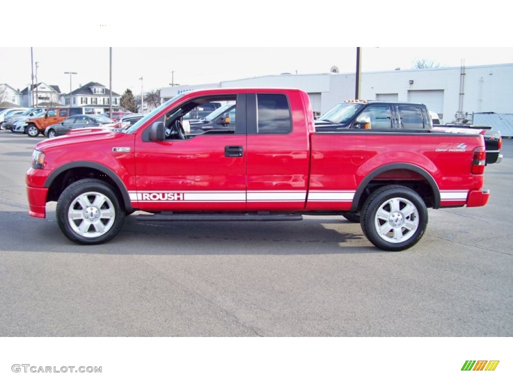 Bright Red 2005 Ford F150 Boss 5.4 SuperCab 4x4 Exterior Photo #79278643