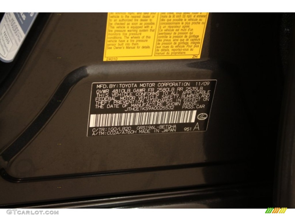 2010 GS 350 AWD - Smokey Granite Mica / Black photo #36