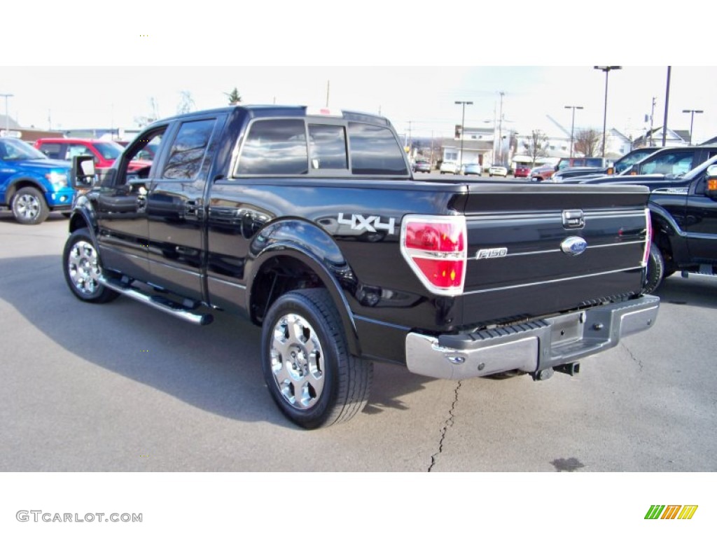 2009 F150 Lariat SuperCrew 4x4 - Black / Black/Black photo #7