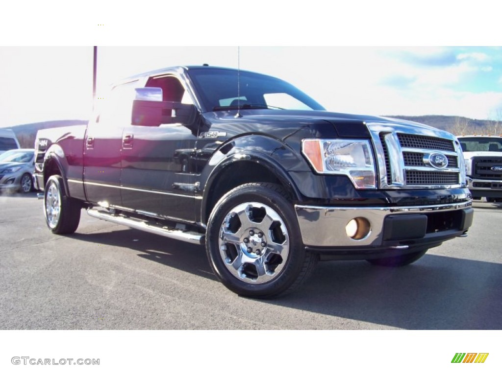 2009 F150 Lariat SuperCrew 4x4 - Black / Black/Black photo #23