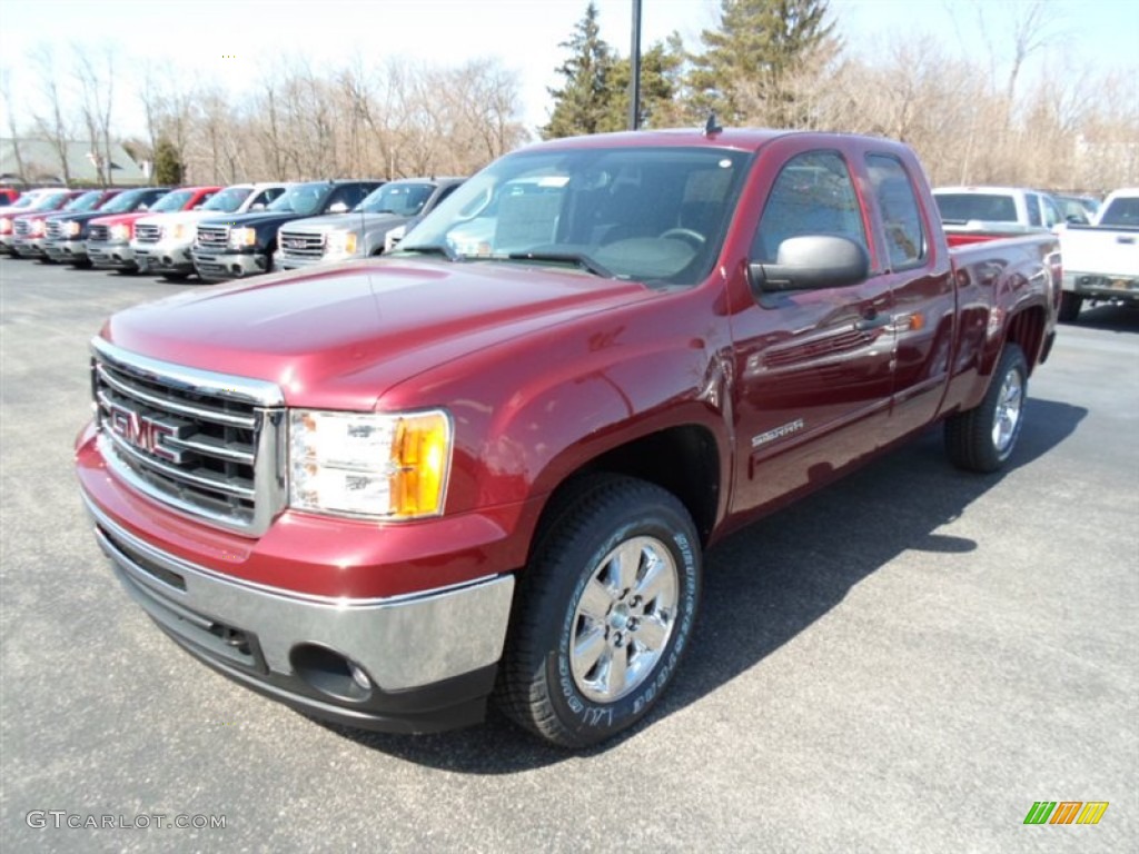 2013 Sierra 1500 SLE Extended Cab 4x4 - Sonoma Red Metallic / Ebony photo #1