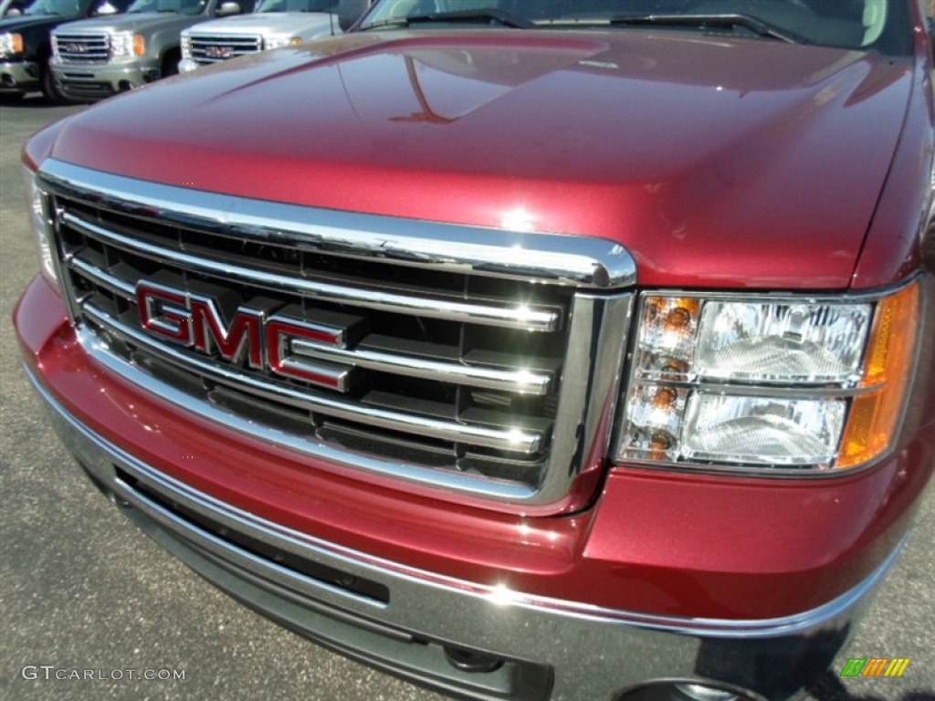 2013 Sierra 1500 SLE Extended Cab 4x4 - Sonoma Red Metallic / Ebony photo #2
