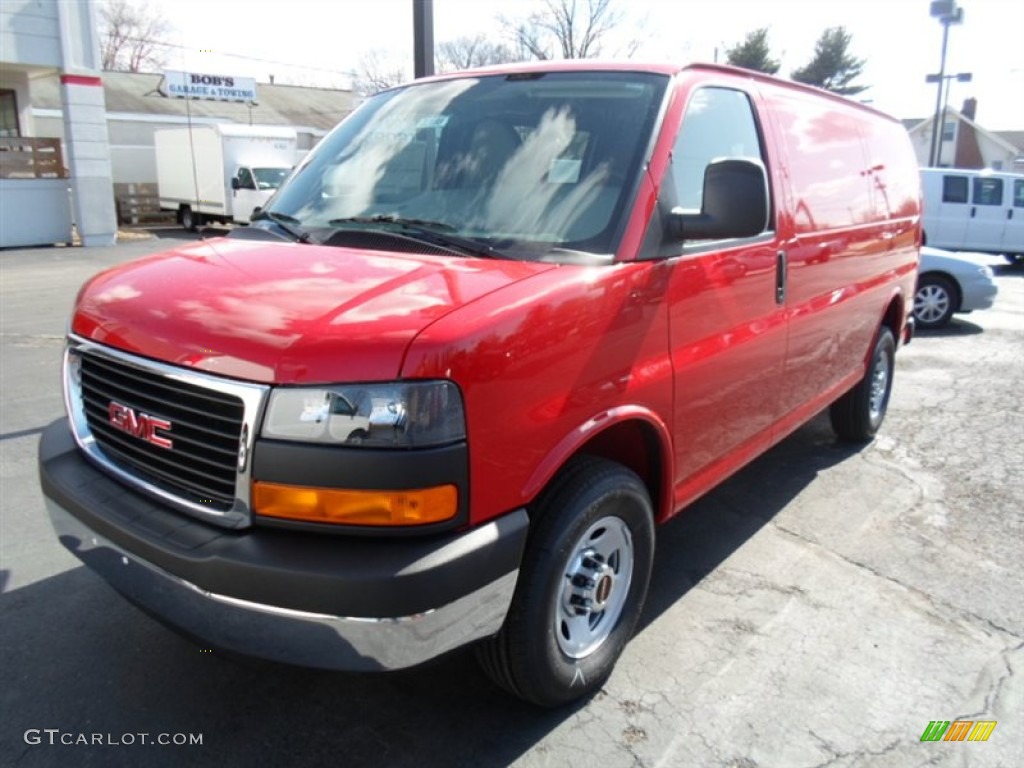 2013 Savana Van 2500 Cargo - Fire Red / Medium Pewter photo #1