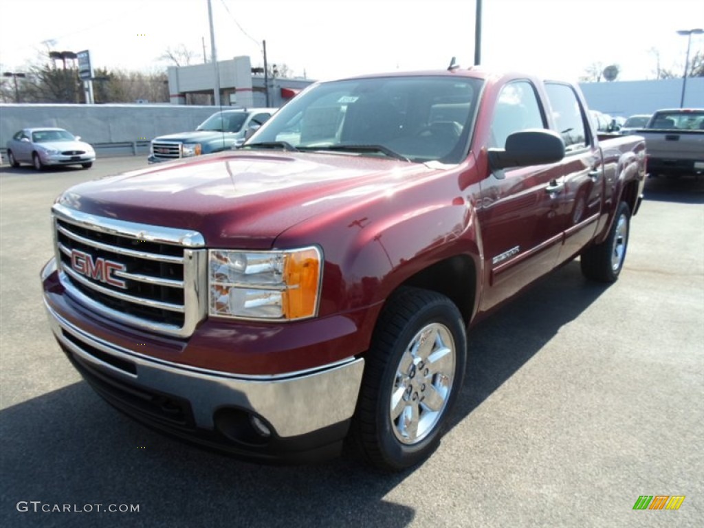 2013 Sierra 1500 SLE Crew Cab 4x4 - Sonoma Red Metallic / Ebony photo #1