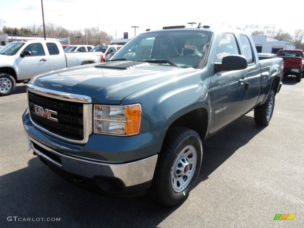 Stealth Gray Metallic 2013 GMC Sierra 2500HD Extended Cab 4x4 Exterior Photo #79282505