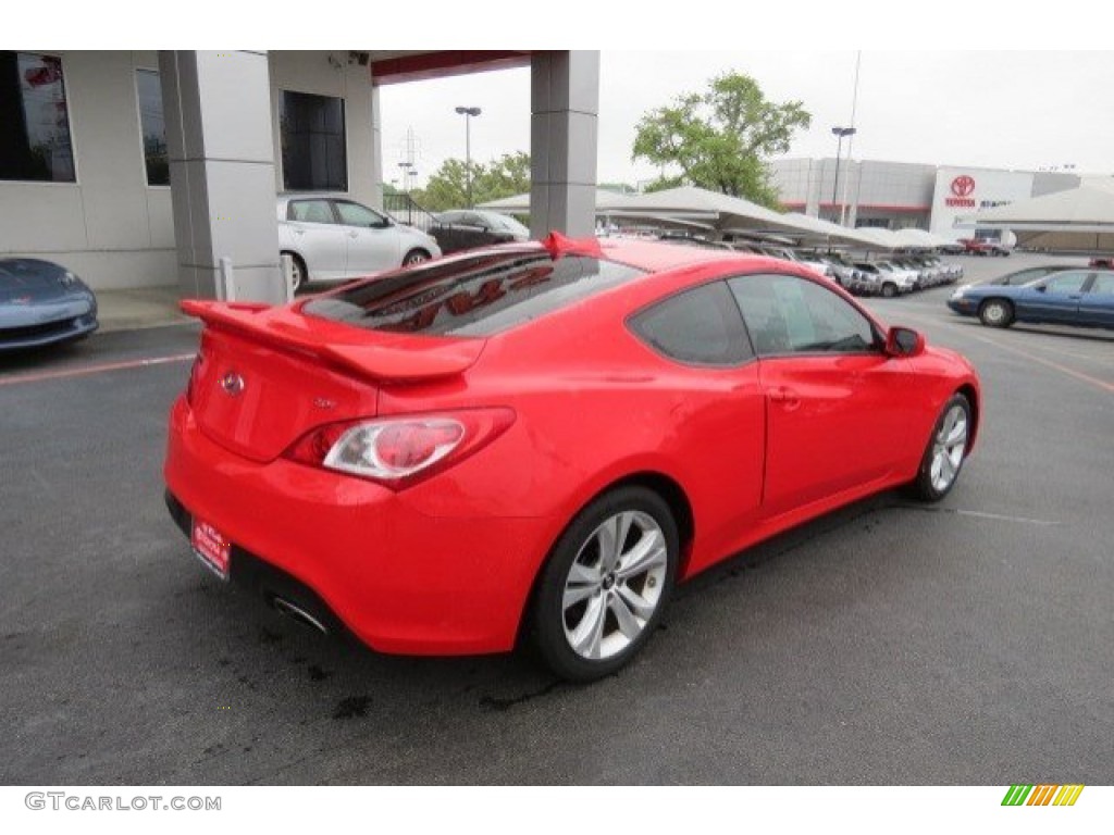 2010 Genesis Coupe 2.0T - Tsukuba Red / Black photo #7