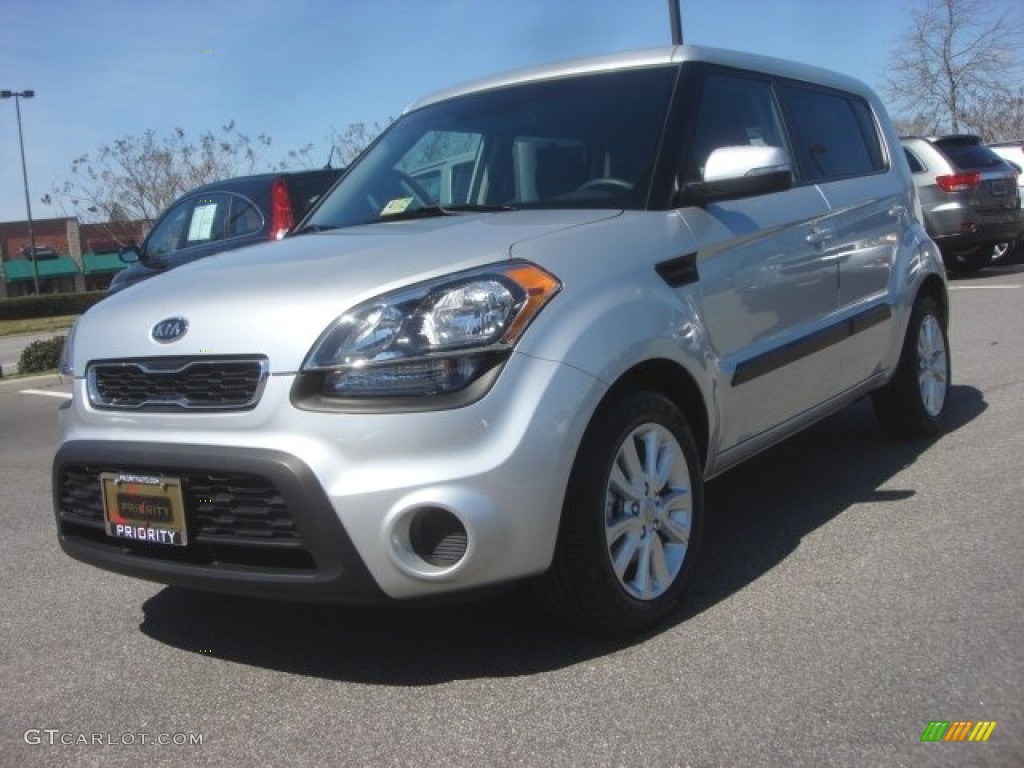 Bright Silver Kia Soul