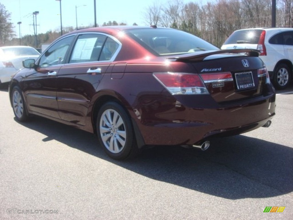 2011 Accord EX-L V6 Sedan - Basque Red Pearl / Ivory photo #4