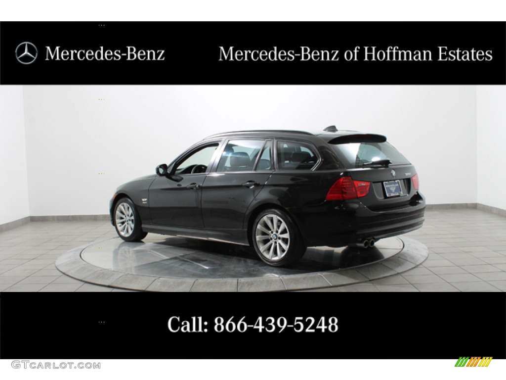 2011 3 Series 328i xDrive Sports Wagon - Jet Black / Black photo #5