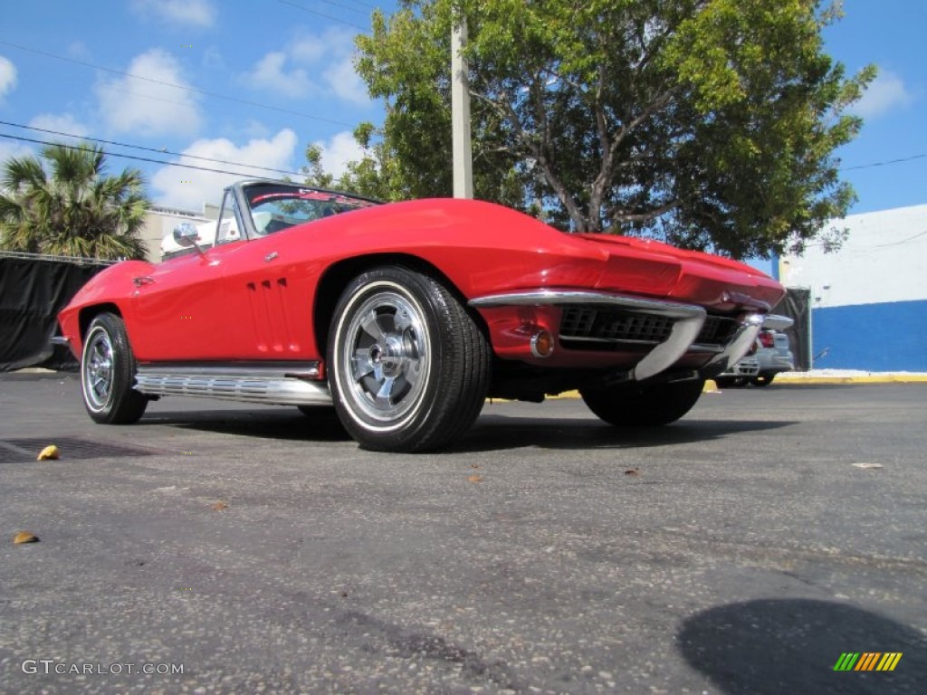 1966 Corvette Sting Ray Convertible - Rally Red / Black photo #3