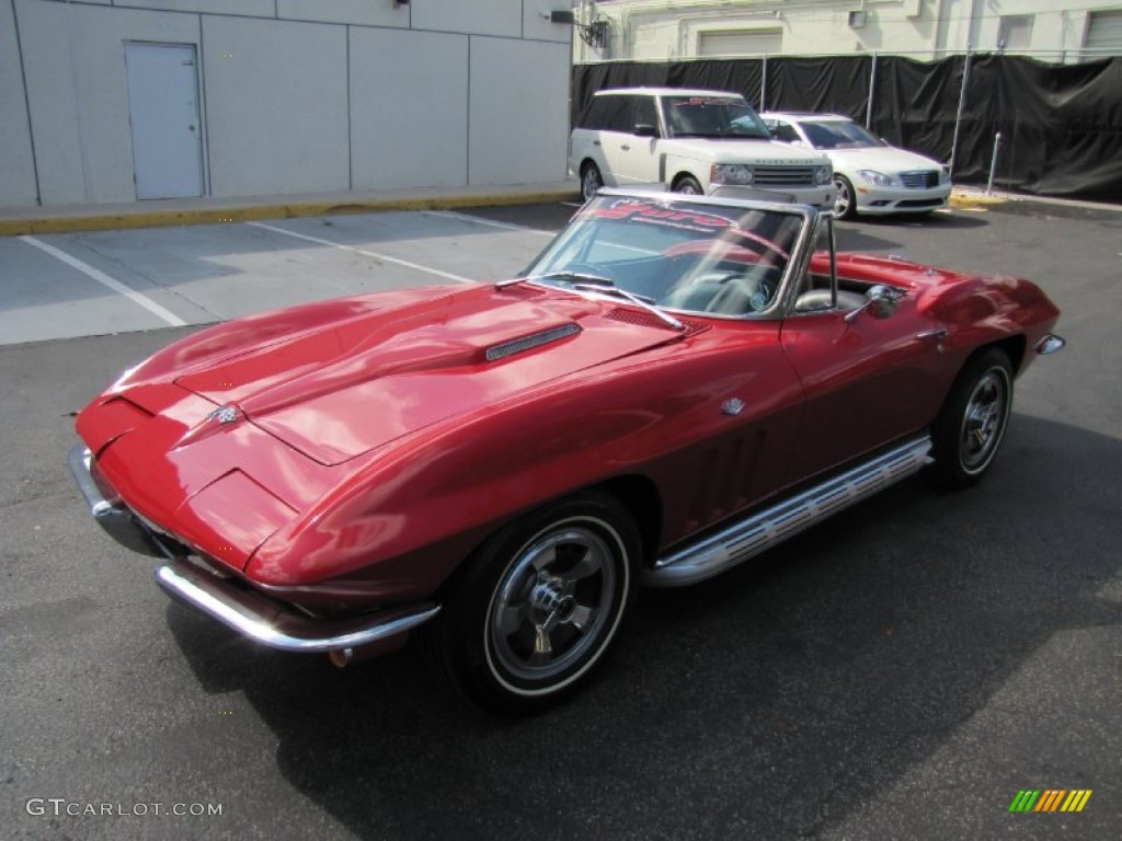 1966 Corvette Sting Ray Convertible - Rally Red / Black photo #7