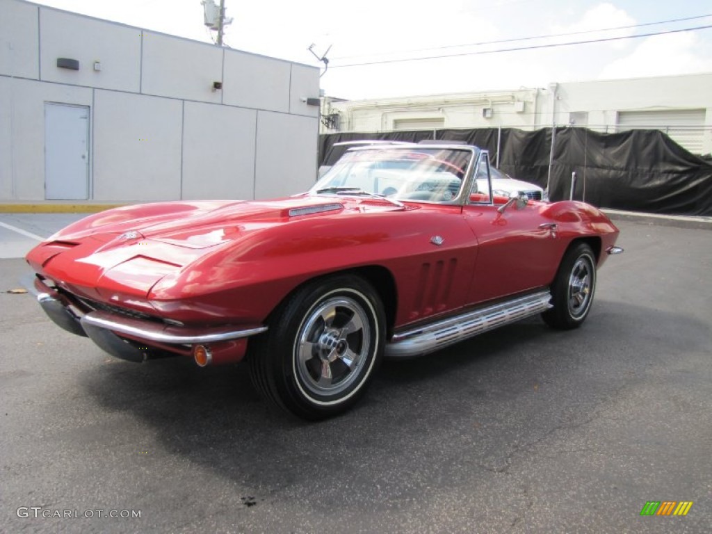 1966 Corvette Sting Ray Convertible - Rally Red / Black photo #8
