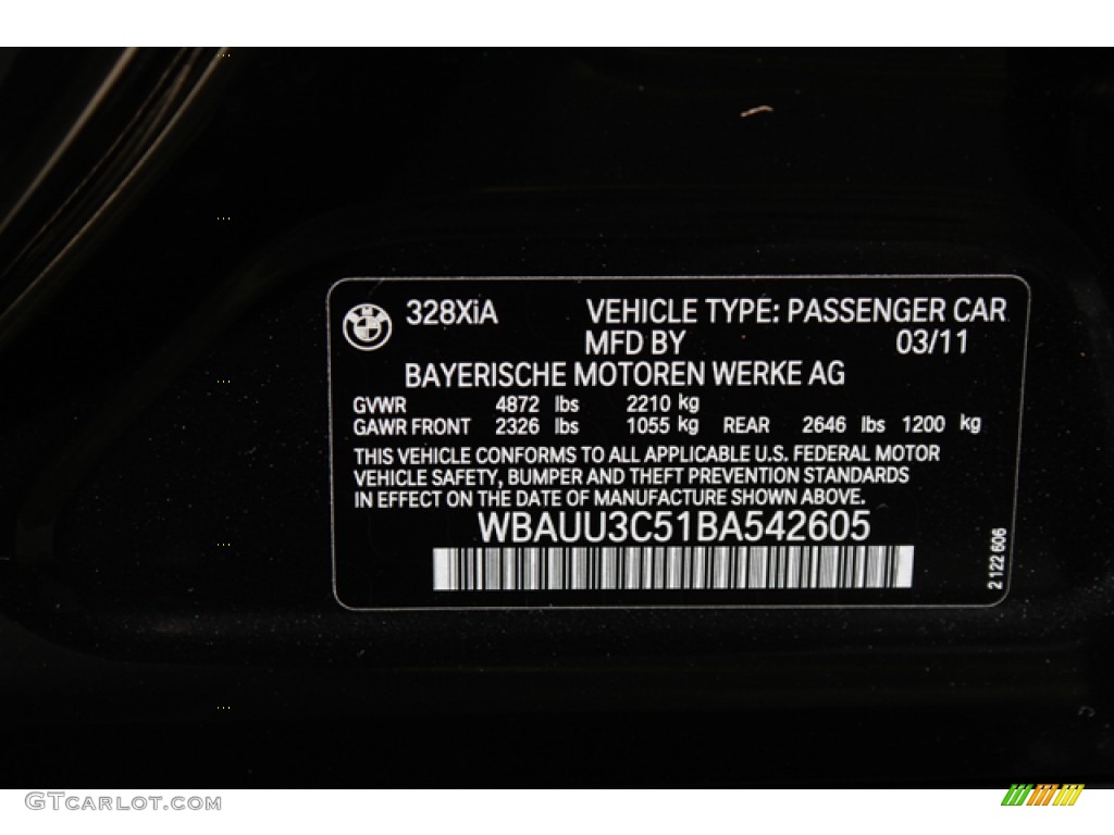 2011 3 Series 328i xDrive Sports Wagon - Jet Black / Black photo #32