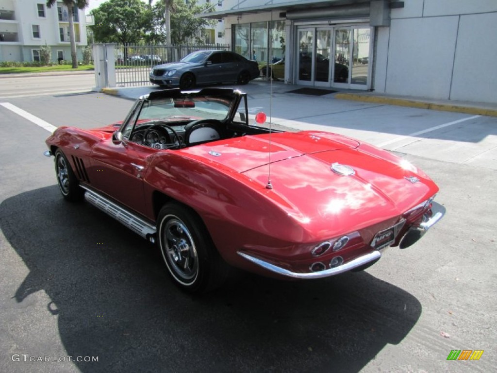 1966 Corvette Sting Ray Convertible - Rally Red / Black photo #13