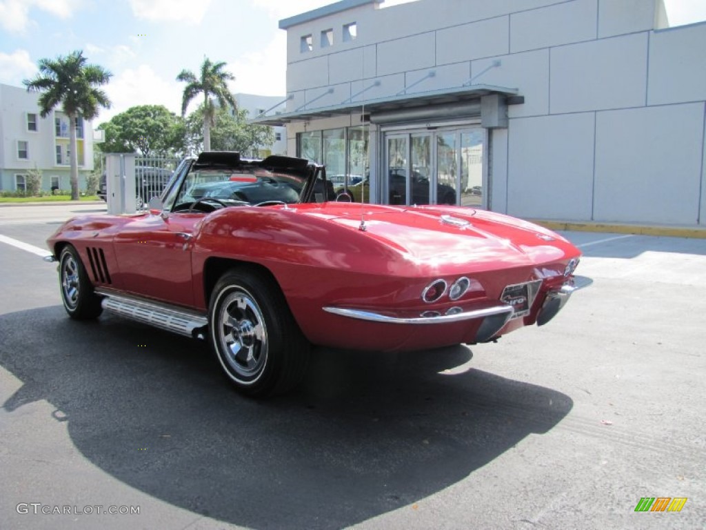 1966 Corvette Sting Ray Convertible - Rally Red / Black photo #14