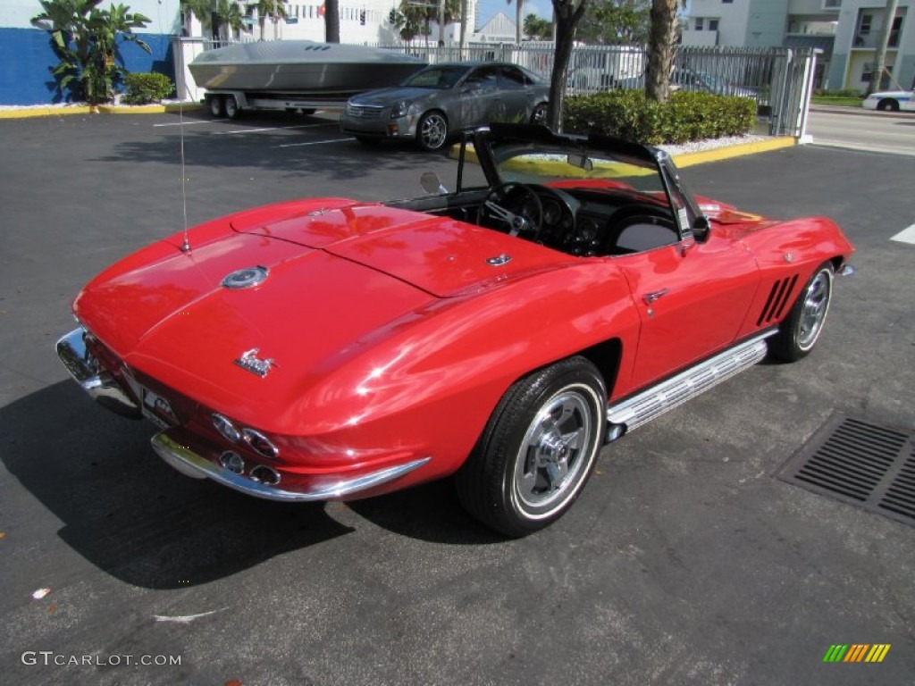 1966 Corvette Sting Ray Convertible - Rally Red / Black photo #18