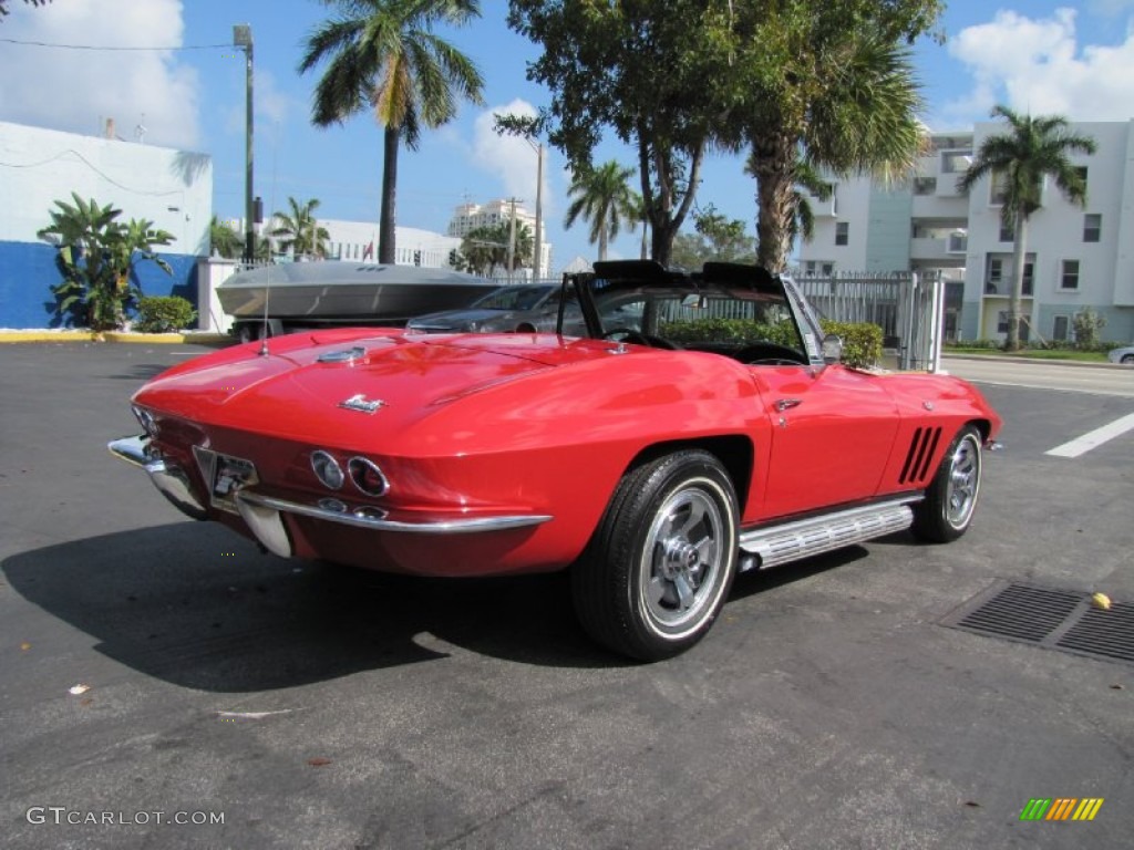 1966 Corvette Sting Ray Convertible - Rally Red / Black photo #19