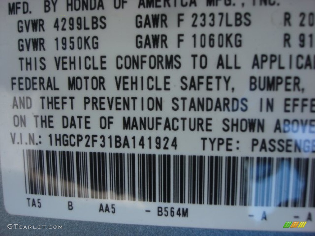 2011 Accord LX Sedan - Celestial Blue Metallic / Black photo #27