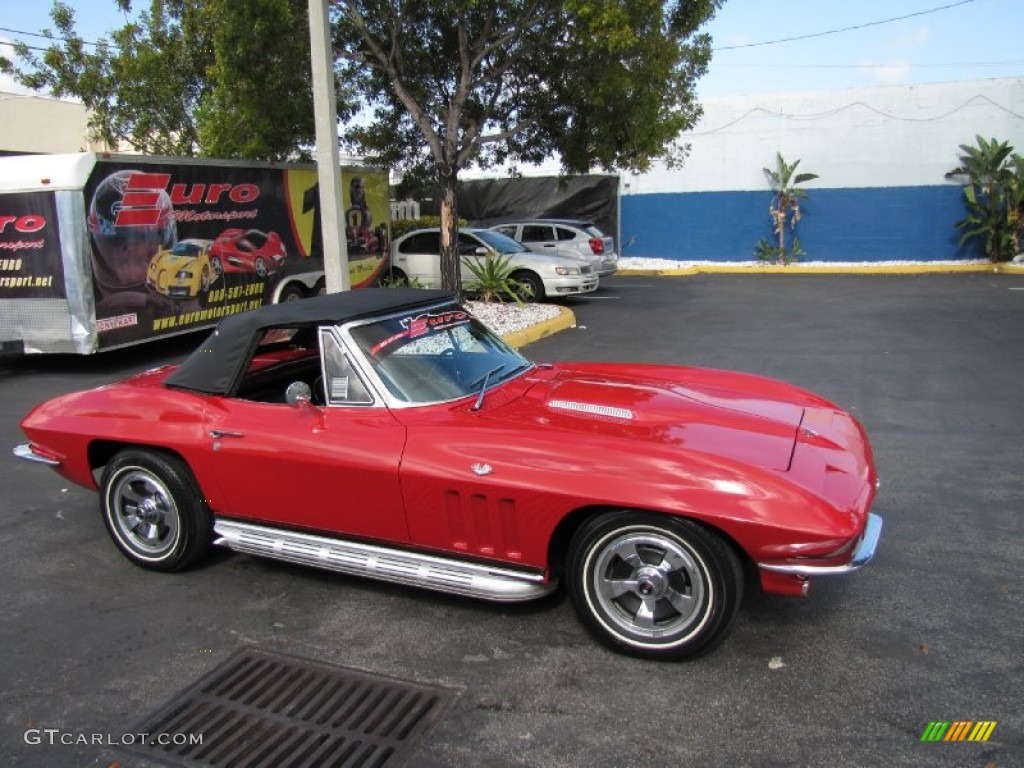 1966 Corvette Sting Ray Convertible - Rally Red / Black photo #31